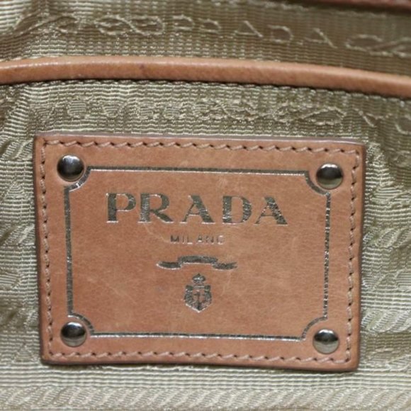 Prada Light Coffee Brown Leather Cross Body Purse Satchel - Picture 9 of 10